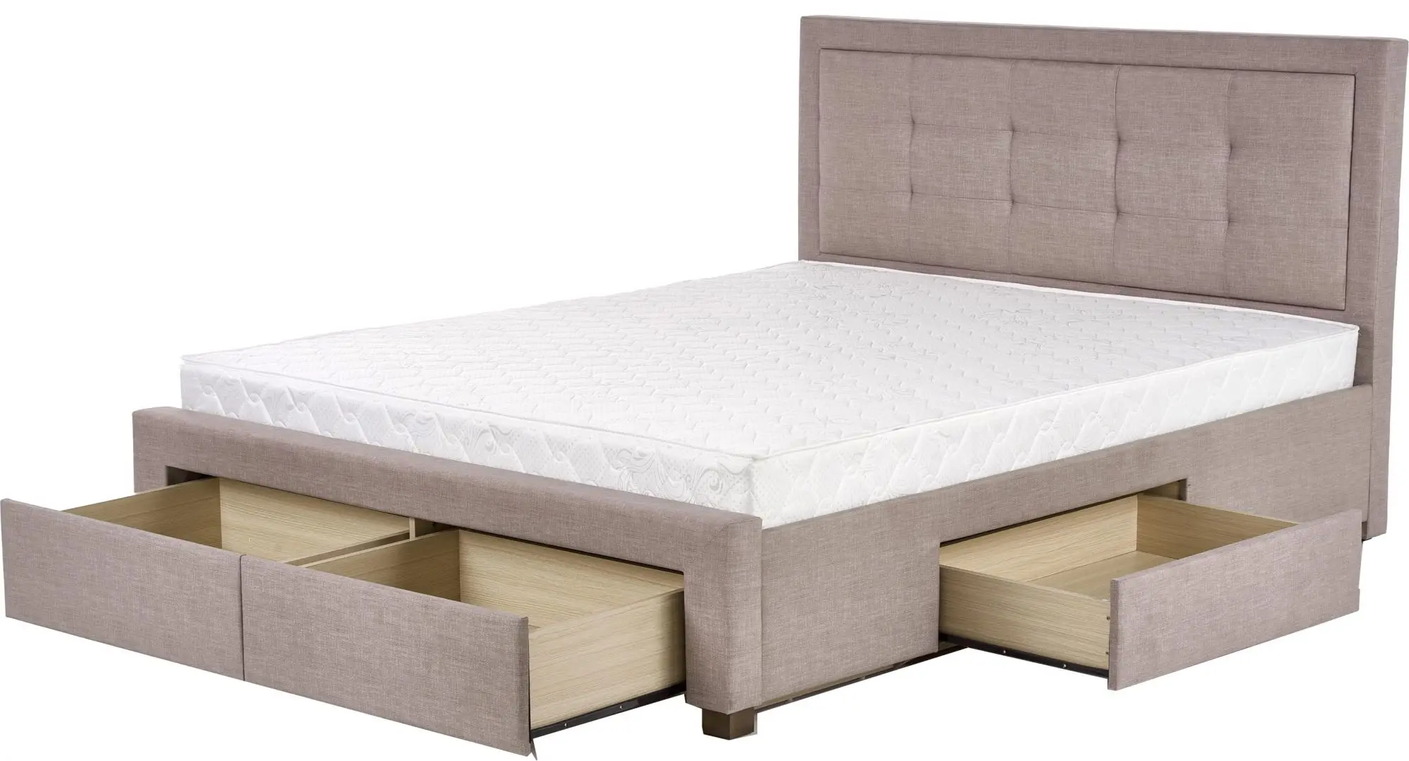 Pat Halmar Evora cu sertare 160x200 (Beige)