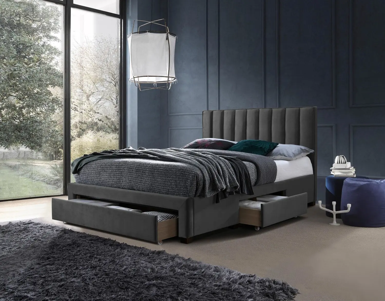 Pat Halmar Grace cu sertare 140x200 (Grey) - 2