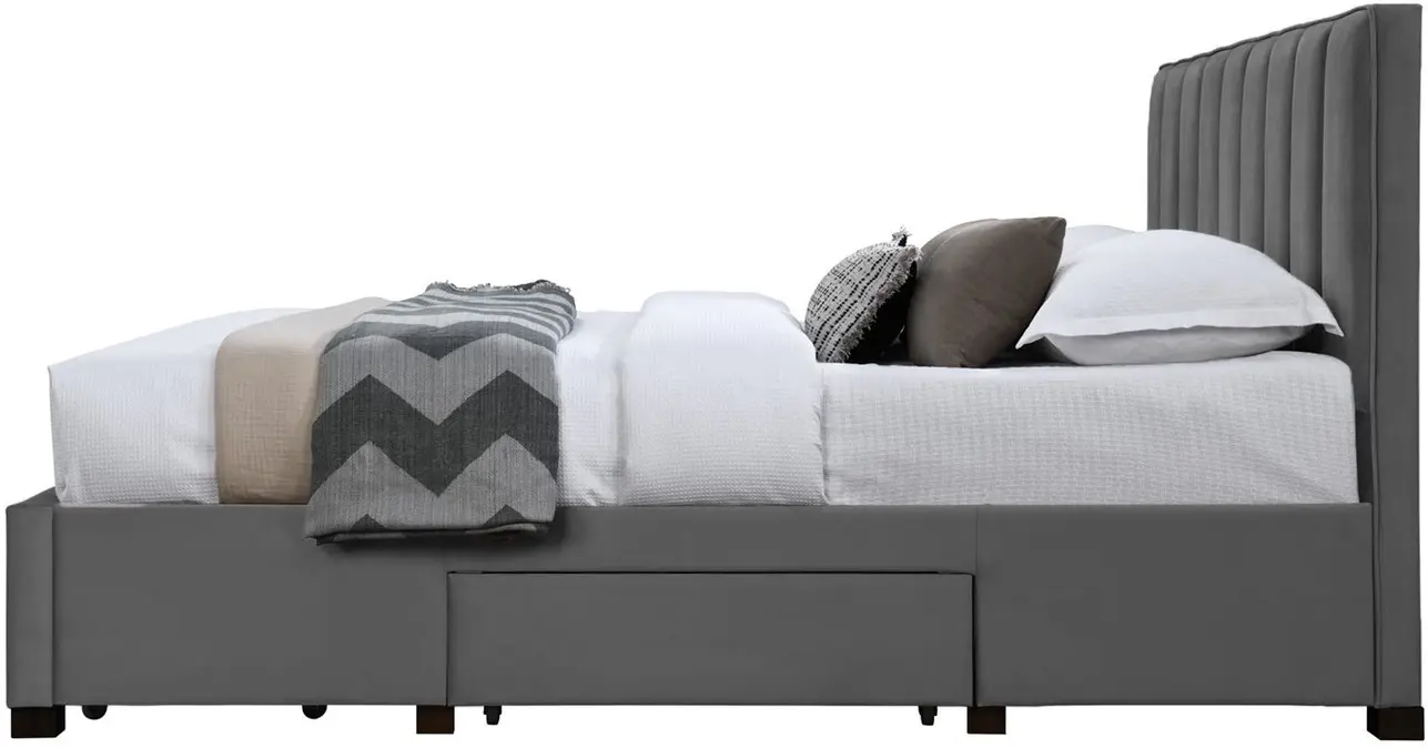 Pat Halmar Grace cu sertare 140x200 (Grey) - 4