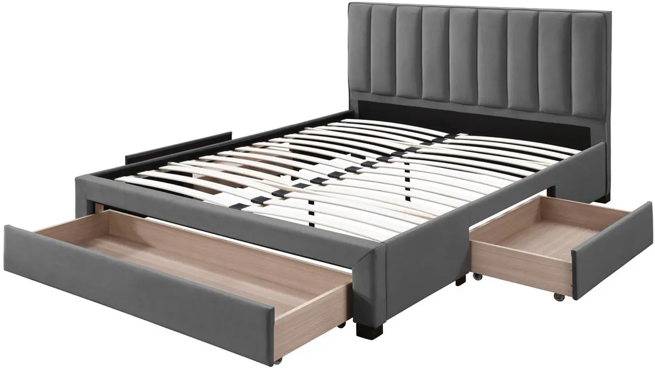 Pat Halmar Grace cu sertare 140x200 (Grey) - 5