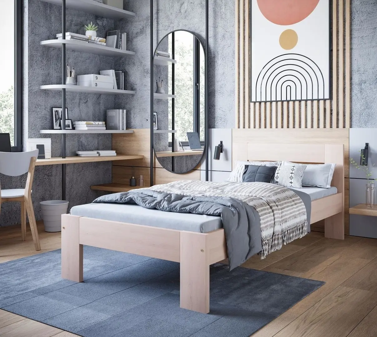 Кровать Halmar Matilda 90x200 (Natural Oak)