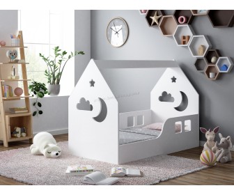 Кровать-домик Happy Babies House Cloud L01 70x140 (White)