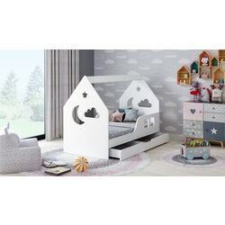 Кровать-домик Happy Babies House Cloud L02 с ящиком 70x140 (White)