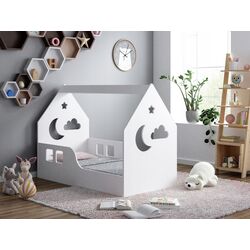 Pat-casuta Happy Babies House Cloud L03 80x160 (White)