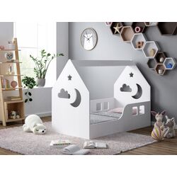 Pat-casuta Happy Babies House Cloud L03 80x160 (White) Thumb