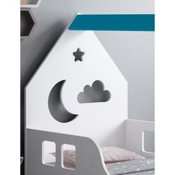 Pat-casuta Happy Babies House Cloud L03 80x160 (White/Blue) Thumb