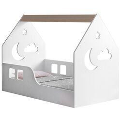 Pat-casuta Happy Babies House Cloud L03 80x160 (White/Light Pear) Thumb