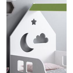 Кровать-домик Happy Babies House Cloud L03 80x160 (White/Pastel Green) Thumb