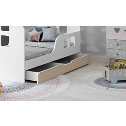 Кровать-домик Happy Babies House Windows L04 с ящиком 80x160 (White/Light Pear) Thumb