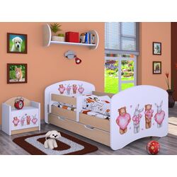 Pat Happy Babies Happy Animals with Heart L08 cu sertar 90x190 (White/Light Pear)