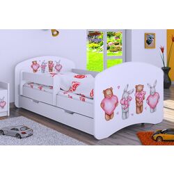 Кровать Happy Babies Happy Animals with Hearts L06 с ящиком 90x180 (White) Thumb
