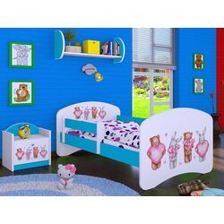 Pat Happy Babies Happy Animals with Hearts L07 90x190 (White/Blue)