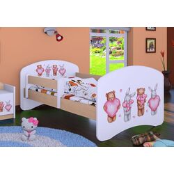 Кровать Happy Babies Happy Animals with Hearts L07 90x190 (White/Light Pear) Thumb