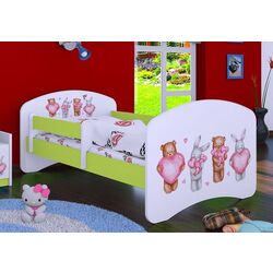 Pat Happy Babies Happy Animals with Hearts L07 90x190 (White/Pastel Green) Thumb