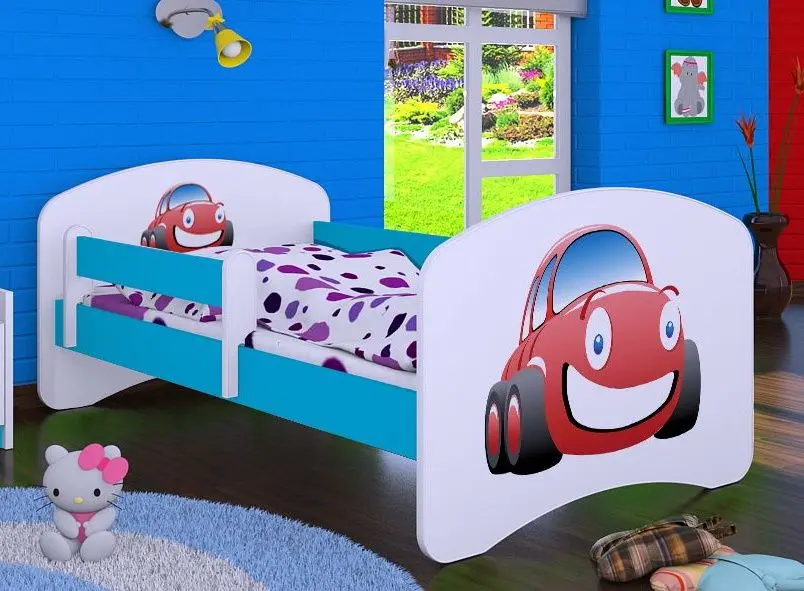 Кровать Happy Babies Happy Auto L01 70x140 (White/Blue)