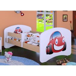 Кровать Happy Babies Happy Auto L01 70x140 (White/Light Pear) Thumb