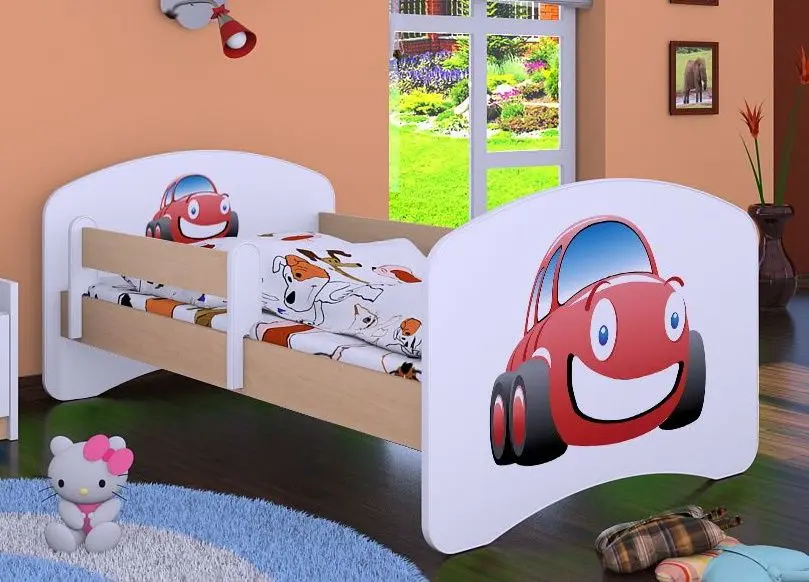 Кровать Happy Babies Happy Auto L01 70x140 (White/Light Pear)