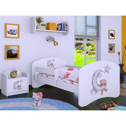 Pat Happy Babies Happy Bear and Moon L03 80x160 (White)