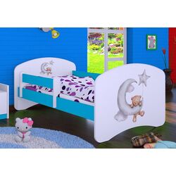 Pat Happy Babies Happy Bear and Moon L03 80x160 (White/Blue) Thumb