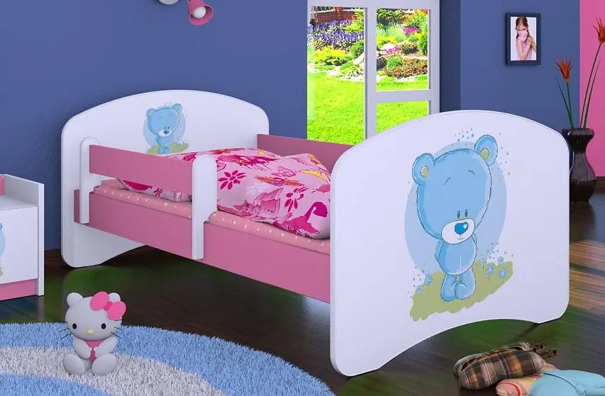 Кровать Happy Babies Happy Bear L05 90x180 (White/Pink)