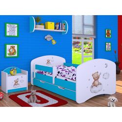 Pat Happy Babies Happy Bear On Cloud L06 cu sertar 90x180 (White/Blue)