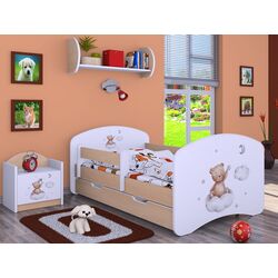 Pat Happy Babies Happy Bear On Cloud L06 cu sertar 90x180 (White/Light Pear)