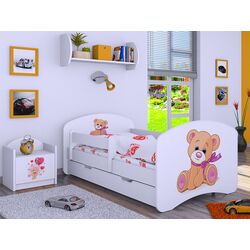 Кровать Happy Babies Happy Bear with Bow L04 с ящиком 80x160 (White)