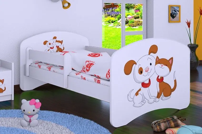 Кровать Happy Babies Happy Dog and Cat L03 80x160 (White) - 4
