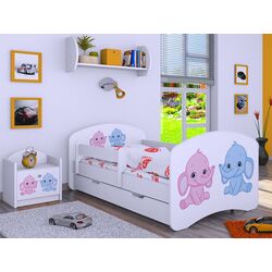 Pat Happy Babies Happy Elephants L04 cu sertar 80x160 (White)