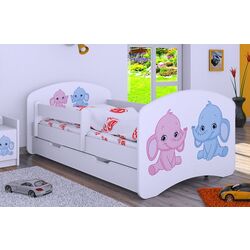 Pat Happy Babies Happy Elephants L04 cu sertar 80x160 (White) Thumb