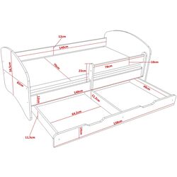 Pat Happy Babies Happy Fairy Car L02 cu sertar 70x140 (White) Thumb
