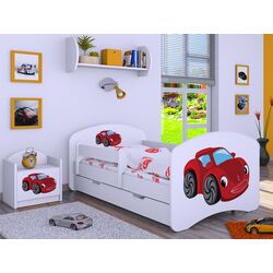 Кровать Happy Babies Happy Fairy Car L02 с ящиком 70x140 (White)