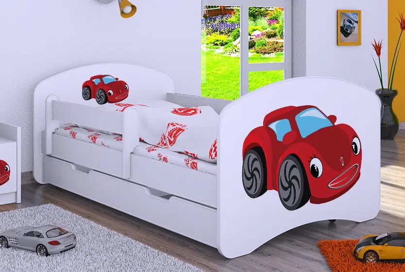 Pat Happy Babies Happy Fairy Car L02 cu sertar 70x140 (White)