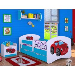 Кровать Happy Babies Happy Fairy Car L02 с ящиком 70x140 (White/Blue)