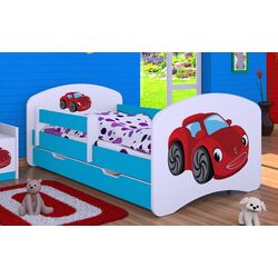 Кровать Happy Babies Happy Fairy Car L02 с ящиком 70x140 (White/Blue) Thumb