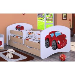 Pat Happy Babies Happy Fairy Car L02 cu sertar 70x140 (White/Light Pear) Thumb