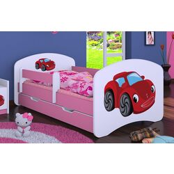 Pat Happy Babies Happy Fairy Car L02 cu sertar 70x140 (White/Pink) Thumb