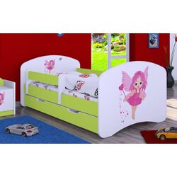 Pat Happy Babies Happy Fairy L02 cu sertar 70x140 (White/Pastel Green) Thumb