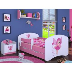 Pat Happy Babies Happy Fairy L02 cu sertar 70x140 (White/Pink)