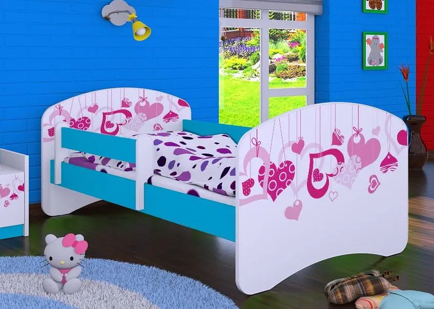 Pat Happy Babies Happy Falling Hearts L07 90x190 (White/Blue)