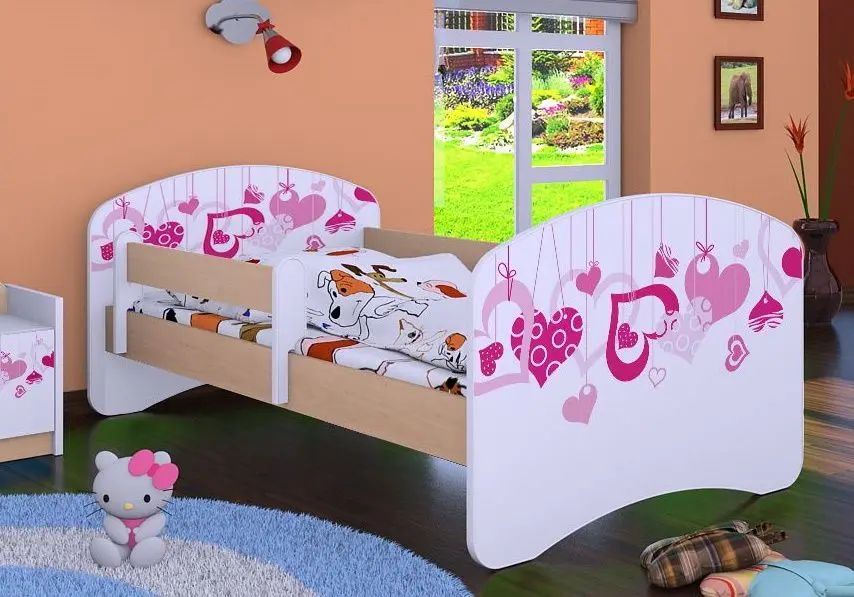 Pat Happy Babies Happy Falling Hearts L07 90x190 (White/Light Pear)