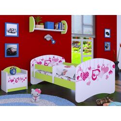 Pat Happy Babies Happy Falling Hearts L07 90x190 (White/Pastel Green)