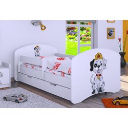 Pat Happy Babies Happy Fire Dog L04 cu sertar 80x160 (White) Thumb