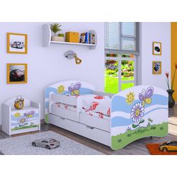 Pat Happy Babies Happy Flower And Butterfly L08 cu sertar 90x190 (White)