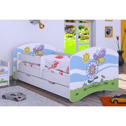 Pat Happy Babies Happy Flower And Butterfly L08 cu sertar 90x190 (White) Thumb