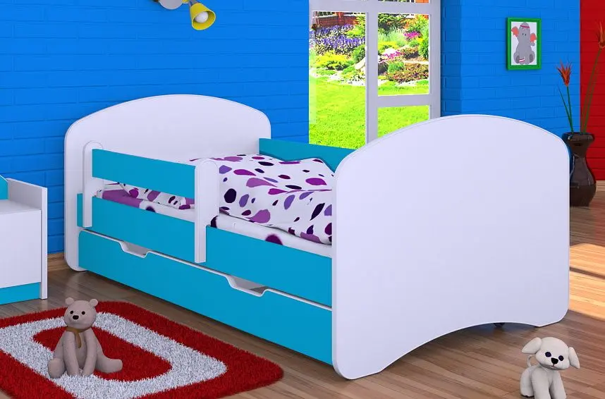 Pat Happy Babies Happy L02 cu sertar 70x140 (White/Blue)