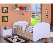 Pat Happy Babies Happy L02 cu sertar 70x140 (White/Light Pear)