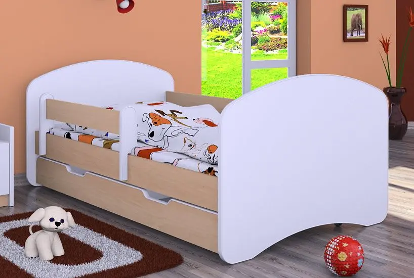 Pat Happy Babies Happy L02 cu sertar 70x140 (White/Light Pear)