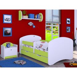 Кровать Happy Babies Happy L02 с ящиком 70x140 (White/Pastel Green)