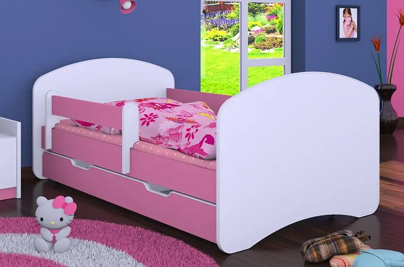 Pat Happy Babies Happy L02 cu sertar 70x140 (White/Pink)